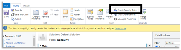 Form and Field Security Dynamics 365 1