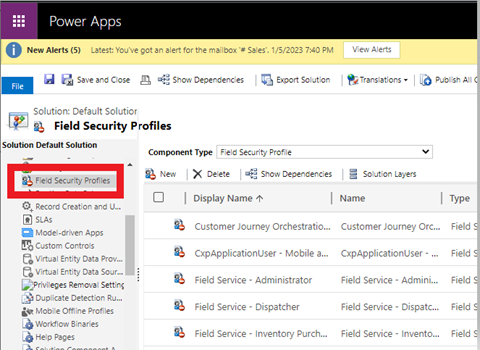 Form and Field Security Dynamics 365 7