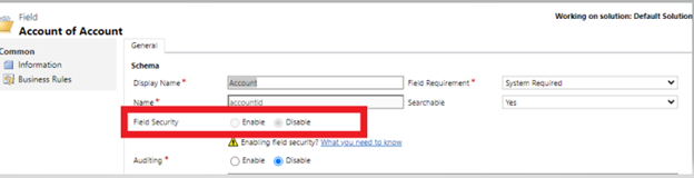 Form and Field Security Dynamics 365 8