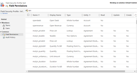 Form and Field Security Dynamics 365 9