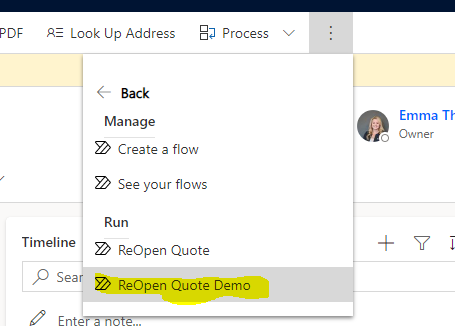 Reopen Dynamics 365 Quote using Power Automate 7