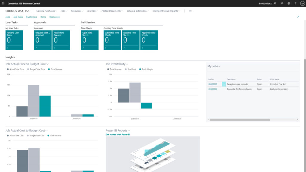 Business Central Project Management