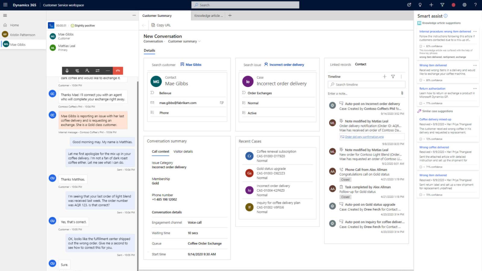 Microsoft Dynamics 365 Customer Service Desktop